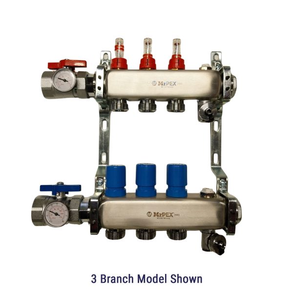 MrPEX Stainless Steel Manifold for Radiant Heating Systems